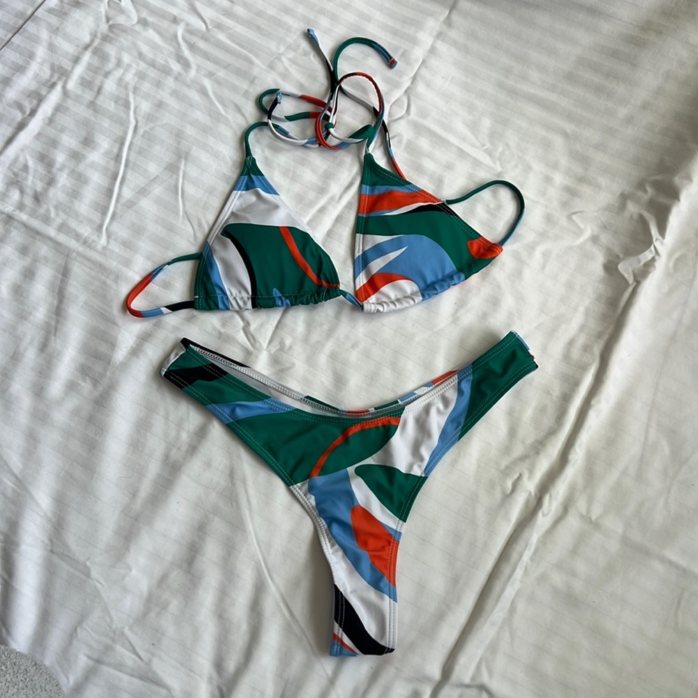 Multi Color Three Piece Swimsuit